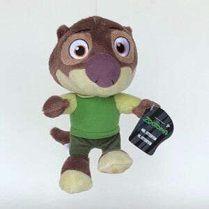 Disney Zootopia New w/Tag Mr.Otterton 9-Inch Plush Stuffed Animal